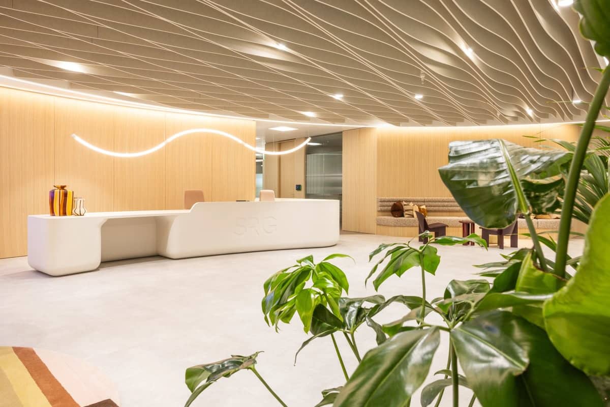 Reception with planting in the foreground